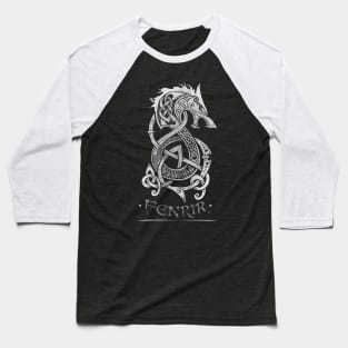 Fenrir: The Monster Wolf of Norse Mythology (Gray) Baseball T-Shirt